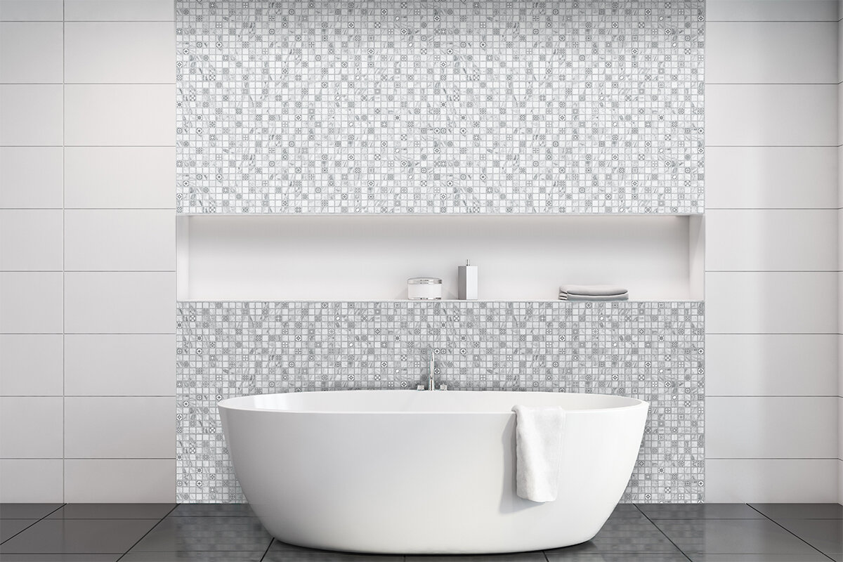 панель декоративная пвх мозаика 485*960 сияние Пластмаркет - фото №7