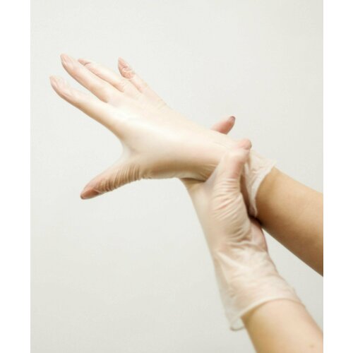 Виниловые одноразовые перчатки, 50 пар/100 шт, размер М