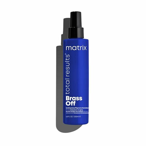 Спрей Matrix Total Results Blonde Care Total Results Brass Off All-In-One Toning Leave In Spray, Спрей 10 в 1 для холодного темного блонда, 200 мл amir несмываемый спрей для сияния окрашенных волос coconut leave in miracle spray 172 мл