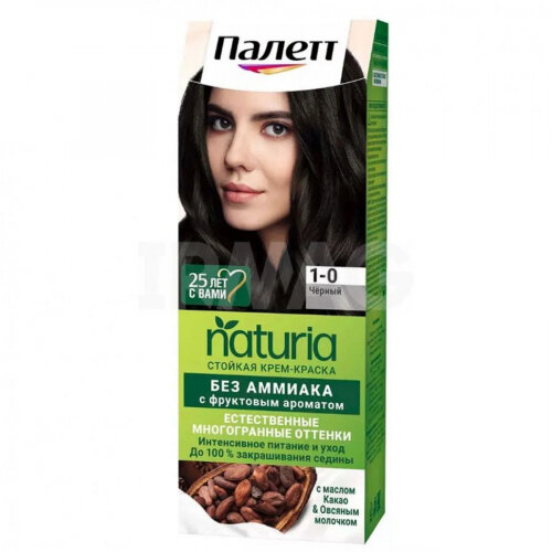 Крем-краска для волос Palette Naturia 1-0 черный