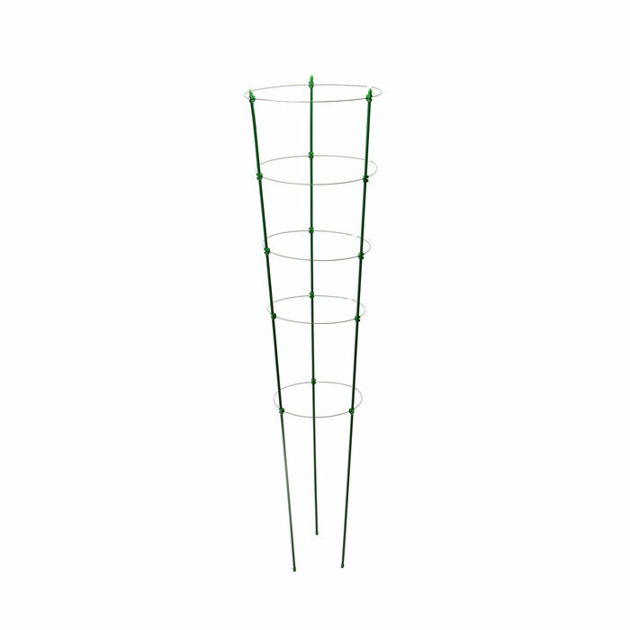 Кустодержатель d = 32–30–28–26–24 см h = 150 см 5 колец металл зелёный Greengo (комплект из 3 шт)