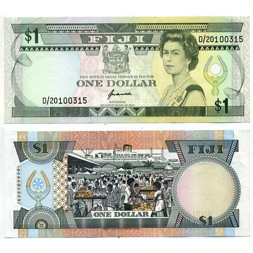 Фиджи 1 доллар 1993 банкнота номиналом 1 доллар 1993 года фиджи