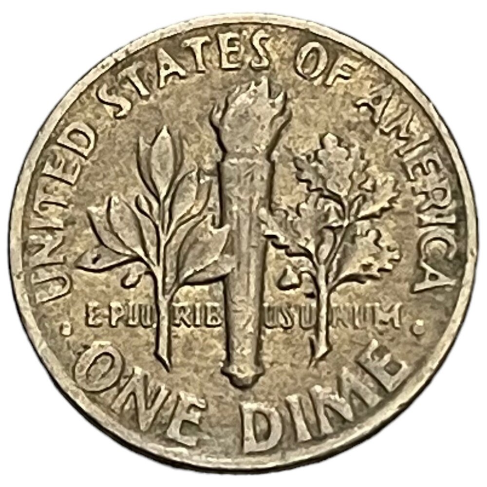 США 10 центов (1 дайм) 1967 г. (Dime, Рузвельт)