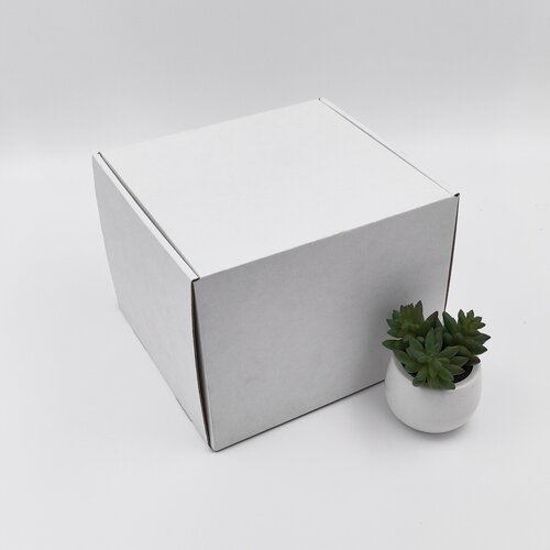 Коробка 220х190х160 мм (4 шт) белая для наборов, для подарков, для пересылки