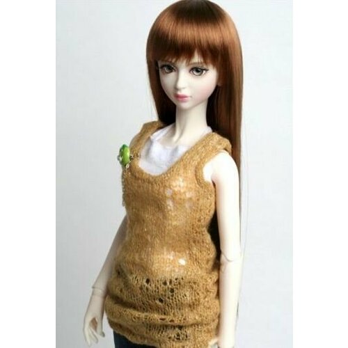 Парик Iplehouse IHW_S006 (Длинный парик с челкой рыжий размер 17-20 см для кукол Иплхаус)