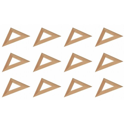 Красная звезда Треугольник 45 градусов, 16 см, дерево, 12 шт