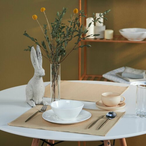 Подставка декоративная всёгазин 2шт в комплекте 35х45см хлопок бежевый 802₽