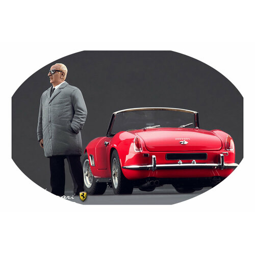 Фигурка коллекционная enzo ferrari in gray cloak ручная работа в масштабе 1:18 энцо феррари в сером