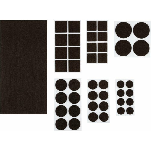 Накладки-протекторы для мебели самоклеящиеся набор коричневый цвет 105200 238₽