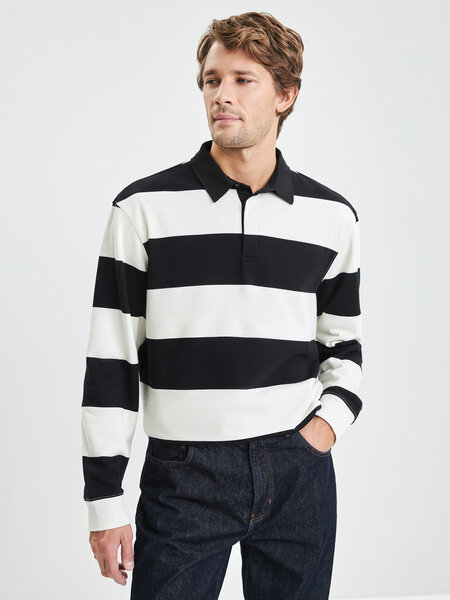 Джемпер Zarina Man, размер XL (RU 52)/182, черный, белый