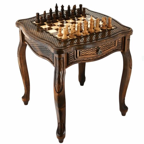Стол ломберный Шахматы резные Гиперион 60 стол ломберный шахматы нарды резные эспада 60 harutyunyan