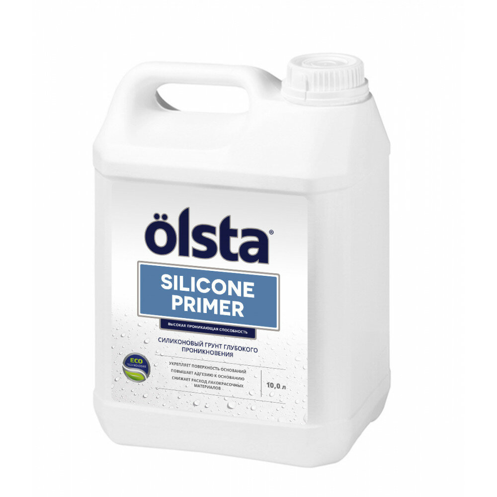 Грунтовка укрепляющая Olsta Silicone Primer, 10.35 кг, 10 л, бесцветный