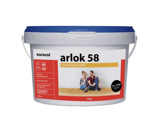 EUROCOL ARLOK 58 MS Клей для паркета полимерный 14кг