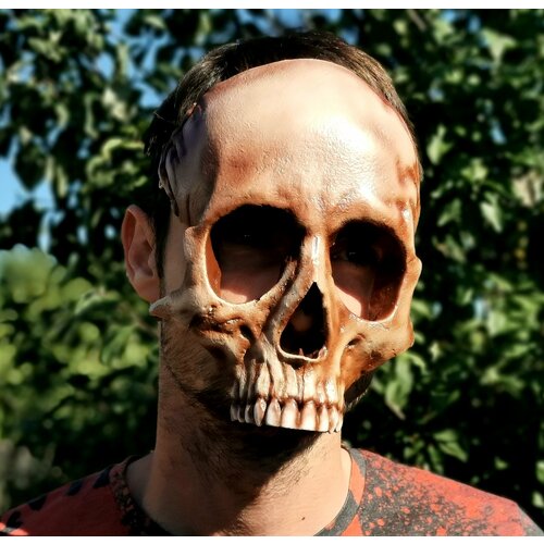 маска черепа с пайетками 13349 Маска-череп человека, маска скелета