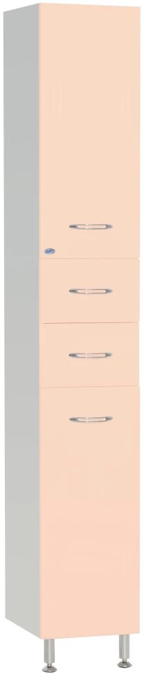 Пенал Bellezza Уют 4625002110074 напольный L/R бежевый глянец/белый глянец