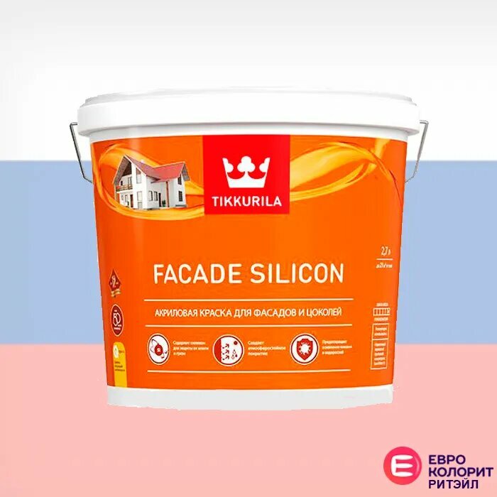 фото Tikkurila Facade Silicon Силиконовая фасадная краска основа белая (2,7 л)