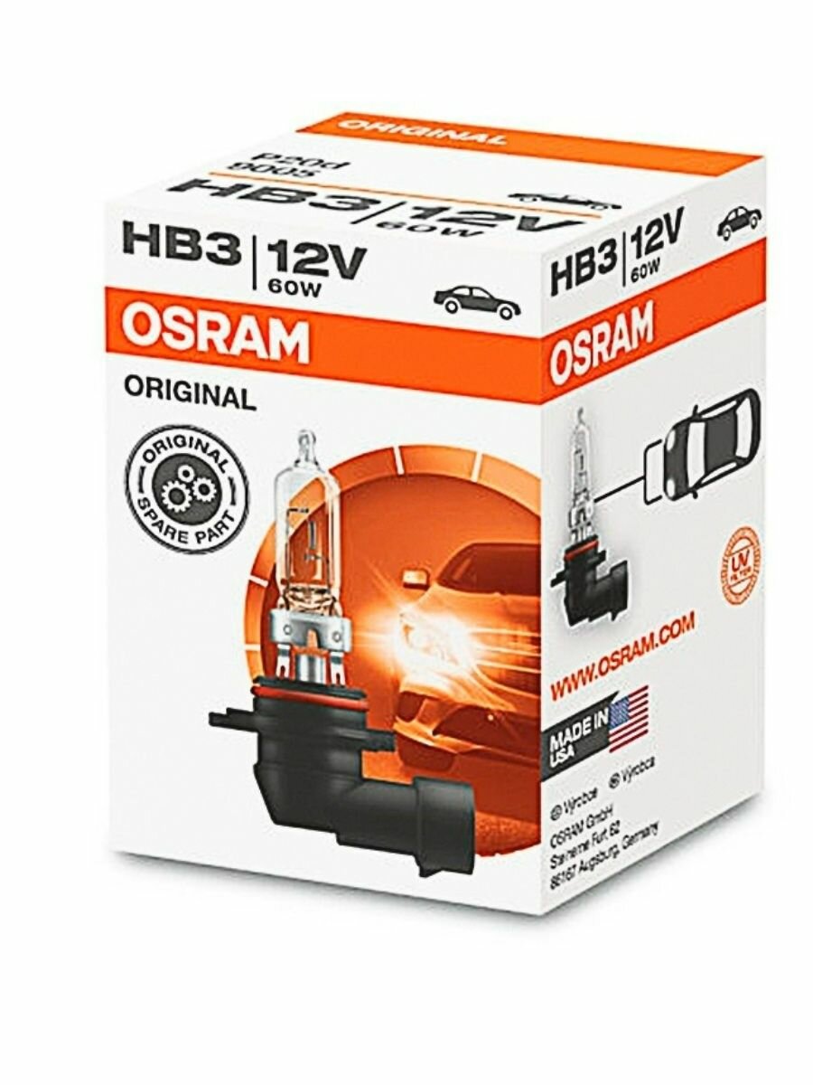 Галогенная лампа Osram HB3 (60W 12V) Original Line 1шт. 9005