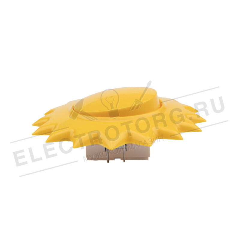 KR-78-0617 Kranz Выключатель одноклавишный HAPPY с/у, Солнце, желтый - фото №10
