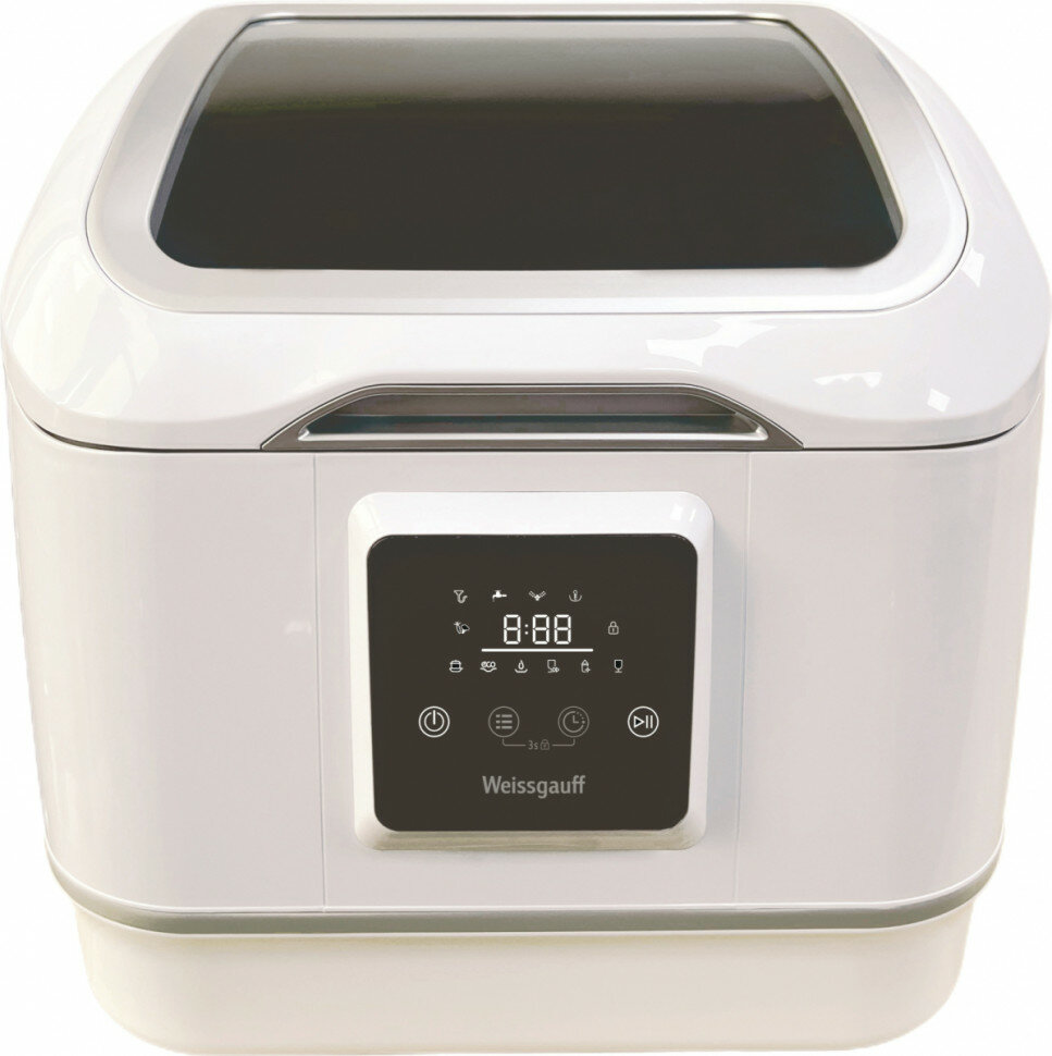 Посудомоечная машина WEISSGAUFF TDW 4057 Mini Turbo Dry, компактная, настольная, 43см, загрузка 3 комплектов, белая [431169] - фотография № 10