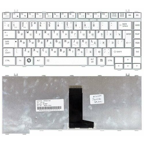 клавиатура для ноутбука toshiba satellite a300 m300 l300 m500 m505 черная плоский enter Клавиатура для ноутбука Toshiba Satellite A200 A210 A300 M300 L300 M500 M505 серебристая