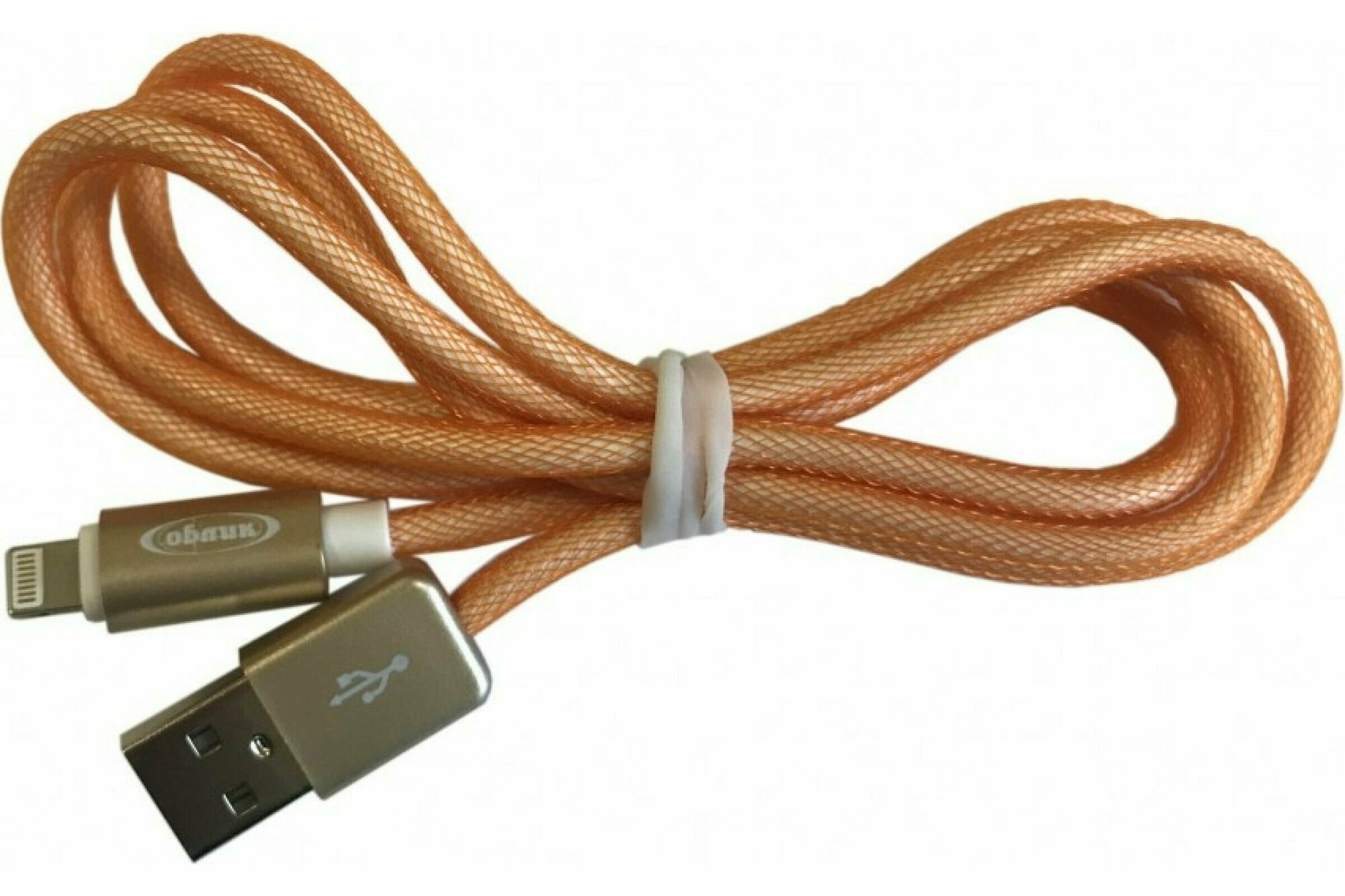 фото Кабель облик 874 iphone5/6 оранжевый /1/100/