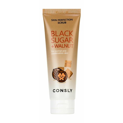 Скраб для лица с черным сахаром и экстрактом грецкого ореха / Consly Black Sugar & Walnut Skin Perfection Scrub