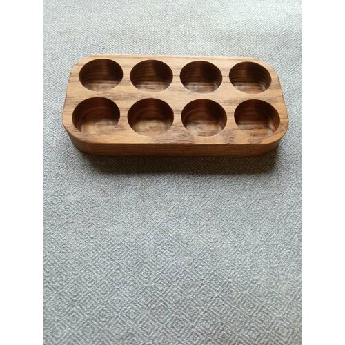 Подставка для 8 яиц деревянная прямоугольная