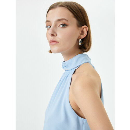 фото Блуза koton casual, размер 40, синий