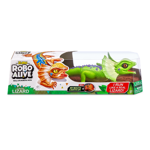 Интерактивная игрушка ZURU Ящерица Robo Alive Зеленый 34 см / зуру интерактивные игрушки zuru robo alive змея 7150