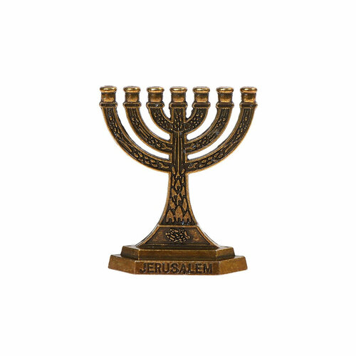 Семисвечник Менора малая 6 см. для установки на панель приборов автомобиля