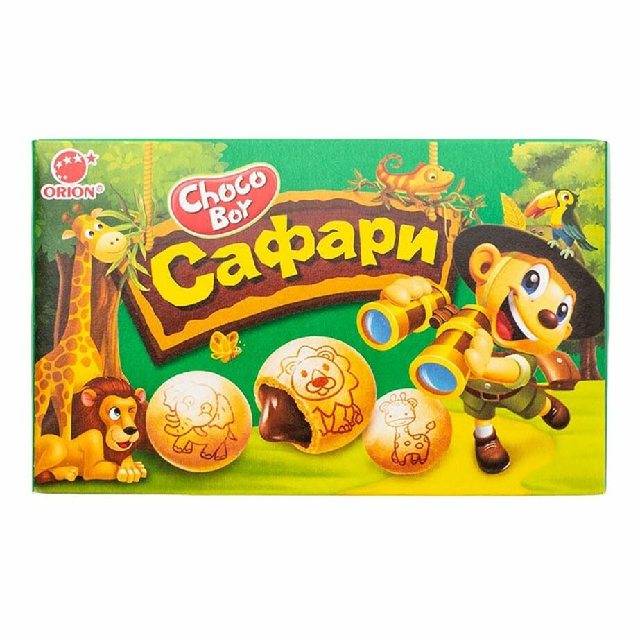 Печенье для детей Orion Choco Boy Safari с шоколадом с 5 лет 42 г