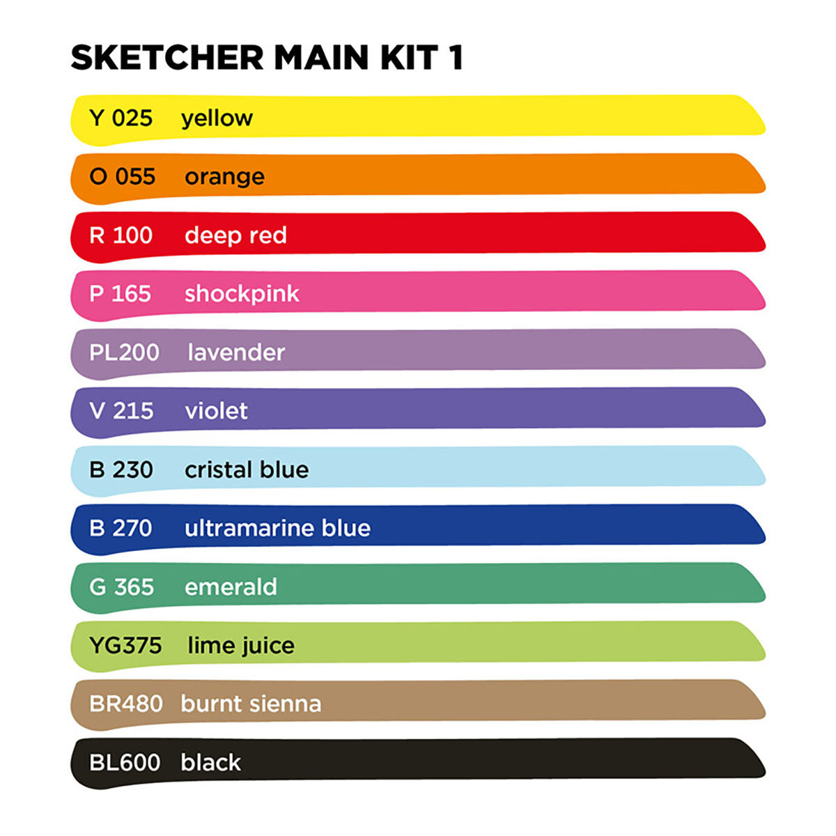 Набор маркеров Molotow "Sketcher set" 12 Main kit 1 - фото №6