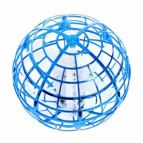 Игрушка летающий ШАР FLYING SPINNER, работает от аккумулятора, синий