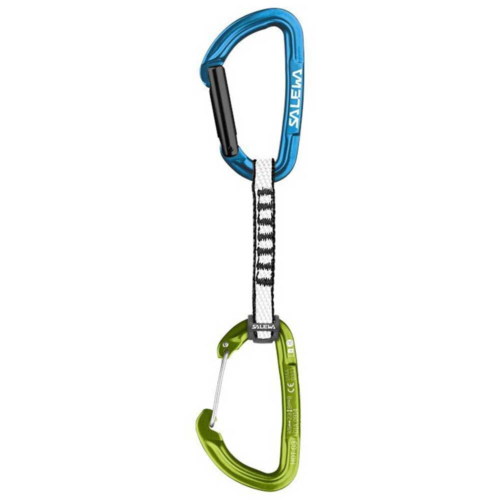 Карабин с оттяжкой Salewa Expr Set Dyn Hot G3 Str/Wire Blue/Fluo Green