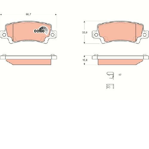 [GDB3289] TRW Колодки тормозные TRW Toyota Corolla (E12) 02>06, задние, с датчиком [GDB3289] комплект на ось - фото №14