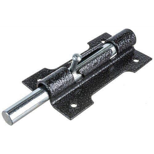 Делга Засов накладной основной серебро с круглым ригелем L-150 мм Д808