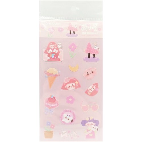 Наклейки детские набор 2 листа Стиль, в ассортименте, LG-81168