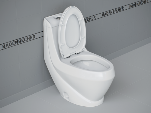 Изображение товара Напольный унитаз моноблок BADENBECHER 8616AW крышка-сиденье микролифт в комплекте