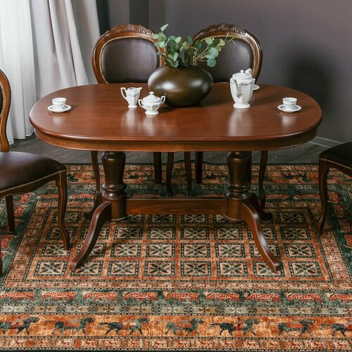 Стол обеденный раздвижной СОФИЯ-3 1500-2380х960 шпон дуба темный орех 76600₽