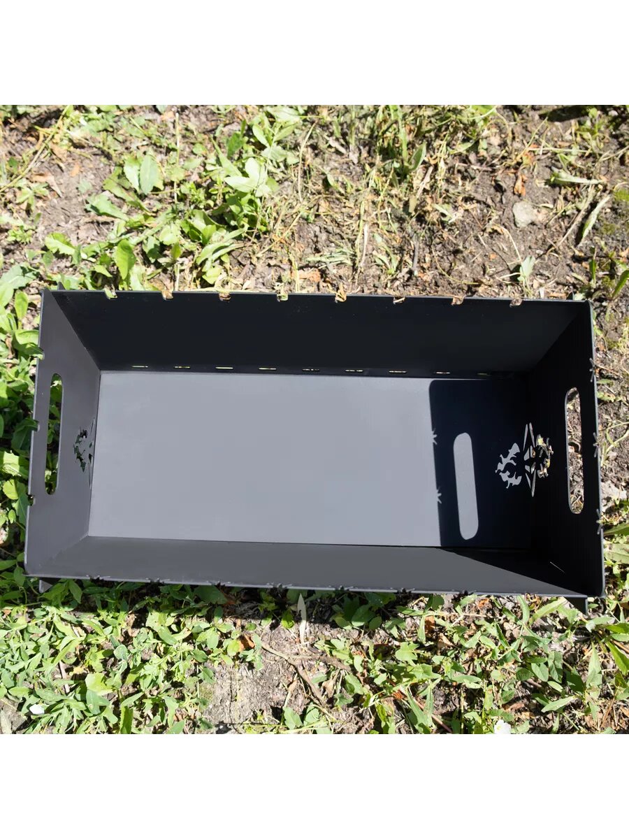 Мангал ПАО "Энергия", напольный, разборный, сталь 2 мм, 528х305х370 — фото 1