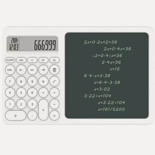 Изображение товара Графический калькулятор, калькулятор настольный, цифровой калькулятор с планшетом для рисования, работа от батарейки, дисплей для письма, стилус