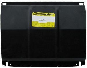 Защита стальная 2 мм Д, ПДф; Mitsubishi Pajero IV c 2006 MOTODOR.61306