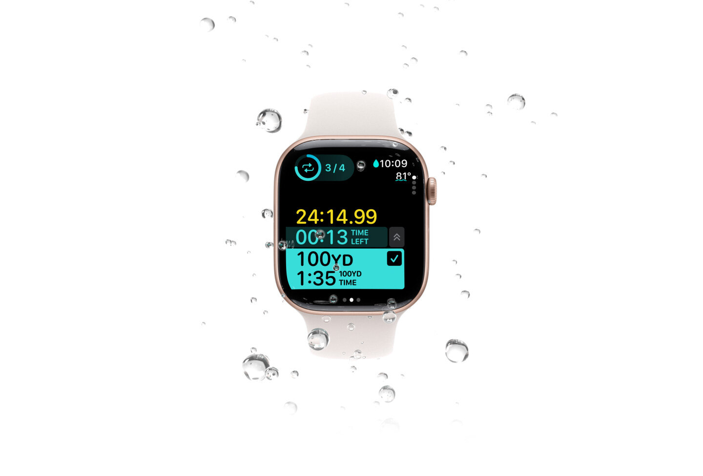 Умные часы Apple Watch Series 10 GPS, 46mm Jet Black Aluminium Case with Ink Sport Loop — фото 1