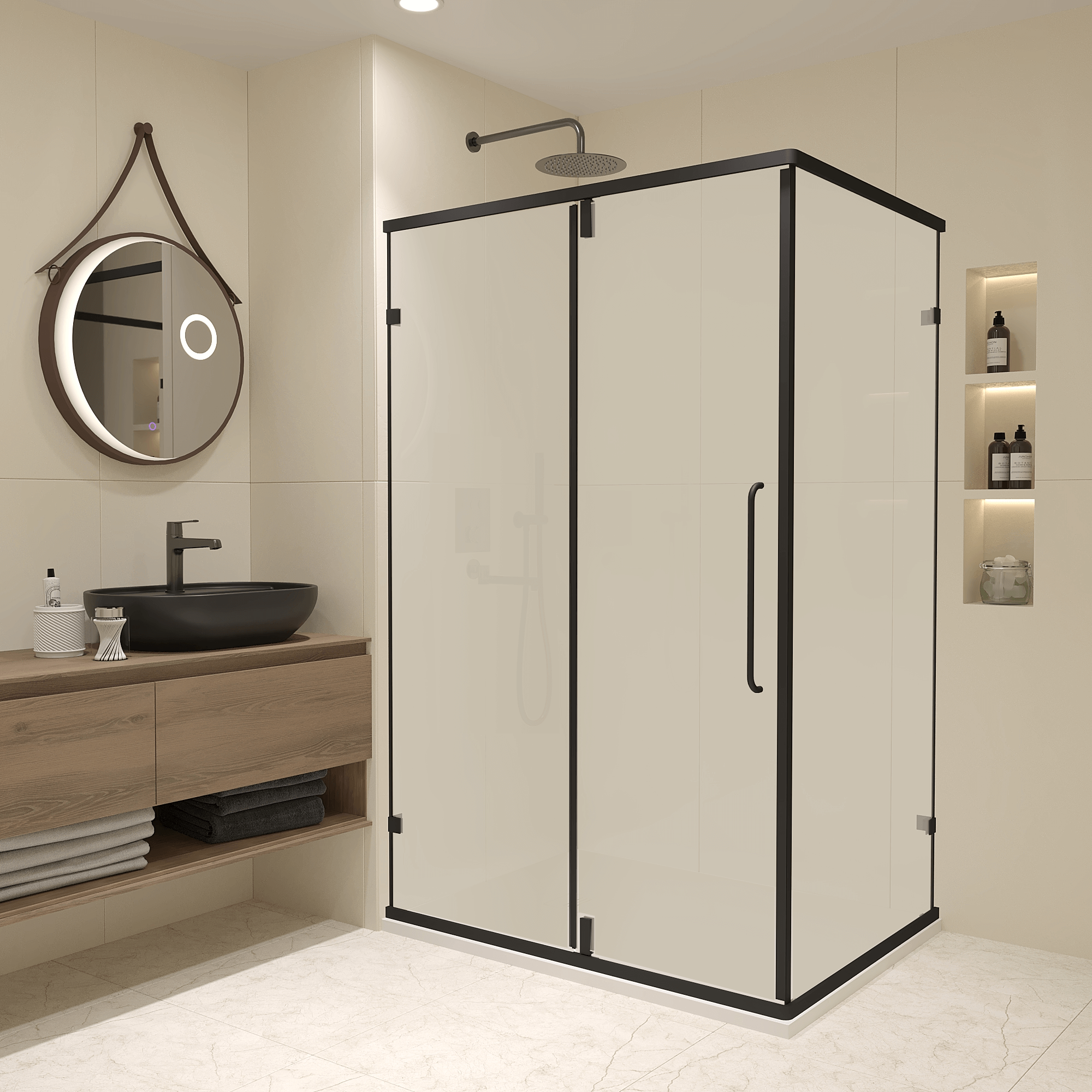Душевой уголок RGW Classic CL-046B 120x80 350904628-24 стекло сатин профиль черный