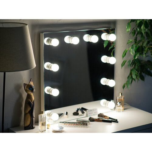 Гримерное зеркало Крючковски, с подсветкой, 60x60 см