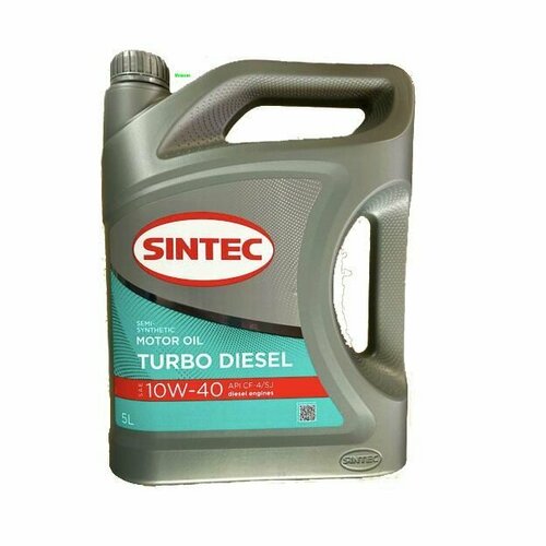 фото Sintec turbo diesel cf-4/sj 10w-40 масло моторное, полусинтетическое, 5 л