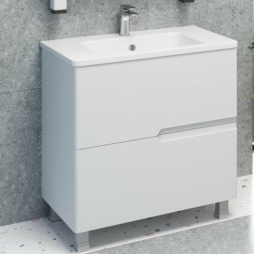 Тумба с раковиной в ванную PALERMO 80 напольная с 2 ящиками AQUA DE MARCO 32150₽