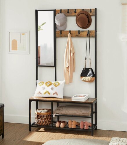 Изображение товара Напольная вешалка VASAGLE SCANDY LOFT, металл/ЛДСП, 185x36х98 см