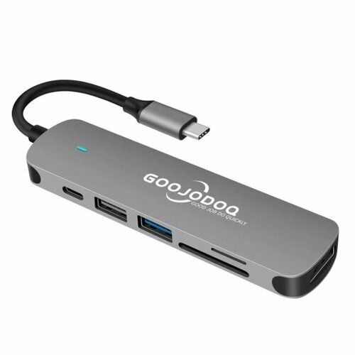USB HUB 6в1 USB разветвитель type c hdmi док станция type c usb хаб для macbook SD Card TF Card 862₽