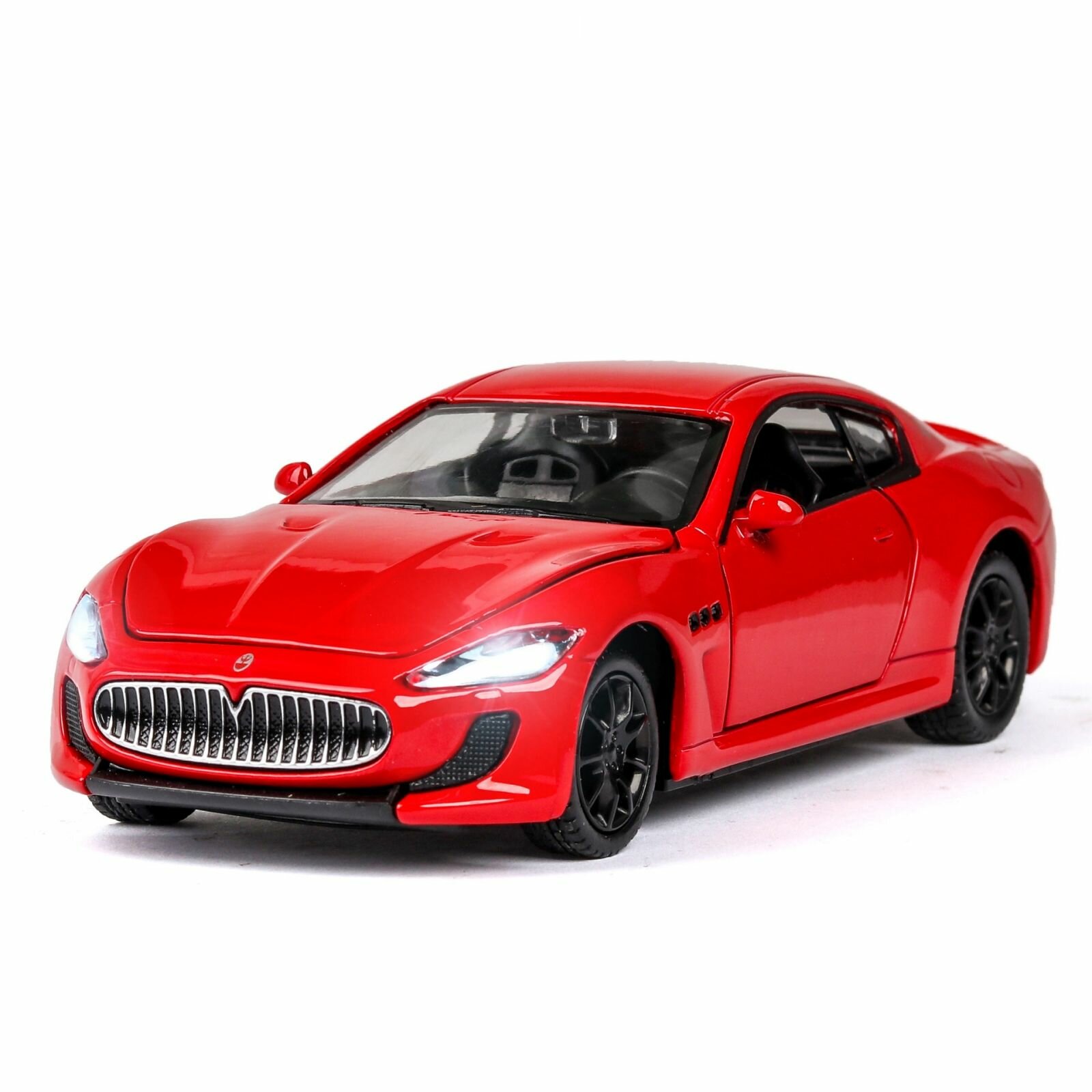 Машинка инерционная КНР металлическая "Maserati Granturismo MC Stradale" М 1:32, свет, звук, открываются двери (53105/71362)